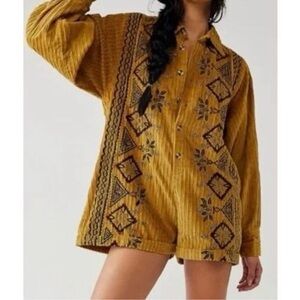 NWOT Free People Corduroy Dreams Romper